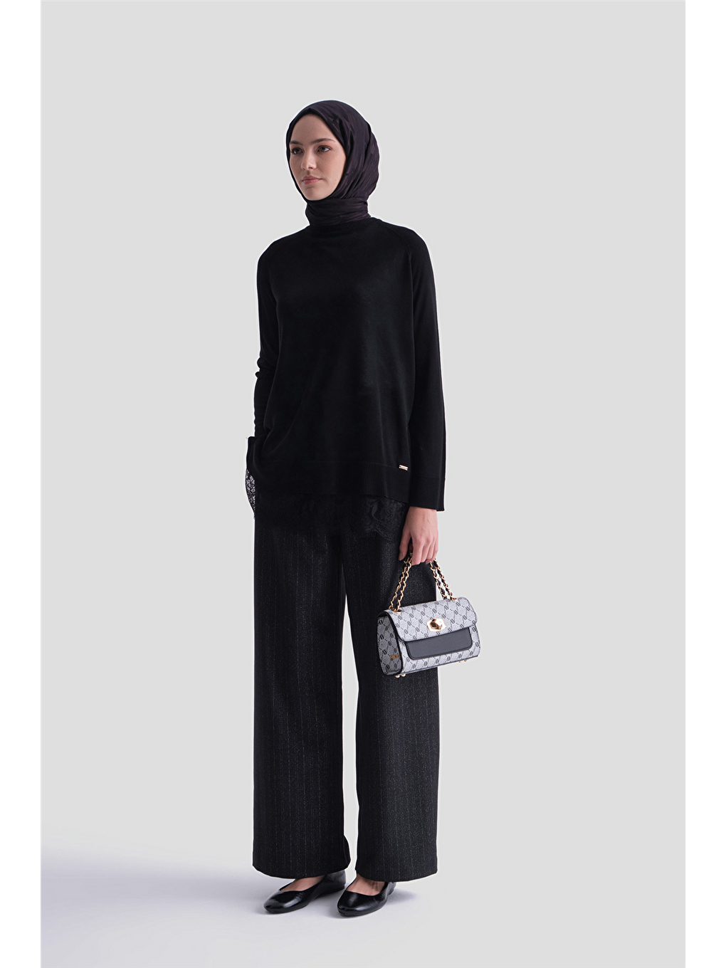 Dantelli Rayon Tunik Siyah-2