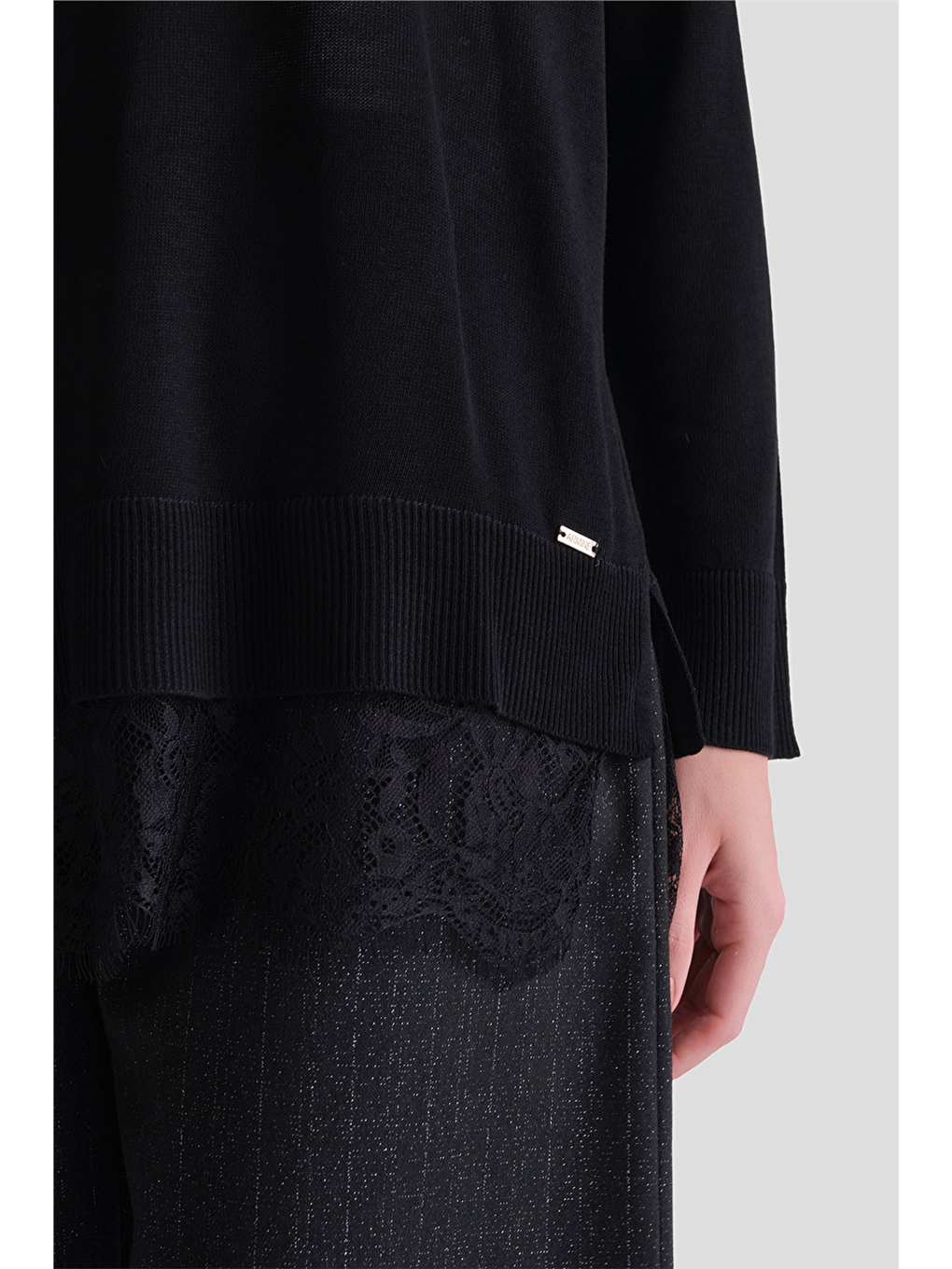 Dantelli Rayon Tunik Siyah-4