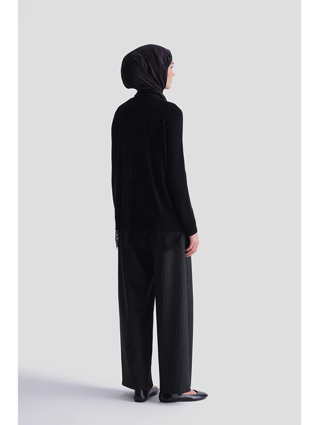 Dantelli Rayon Tunik Siyah-5