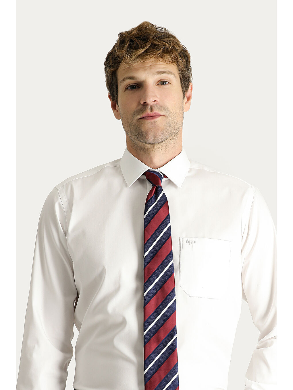 Beyaz Uzun Kol Klasik Non Iron Oxford Pamuklu Gömlek-1