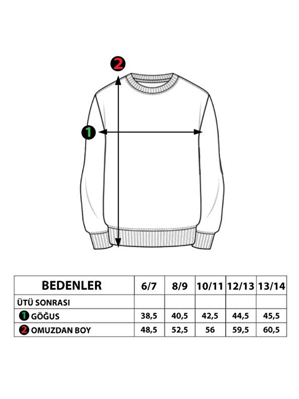 Yeşil Kız Çocuk Balıkçı Yaka Sweatshirt-2