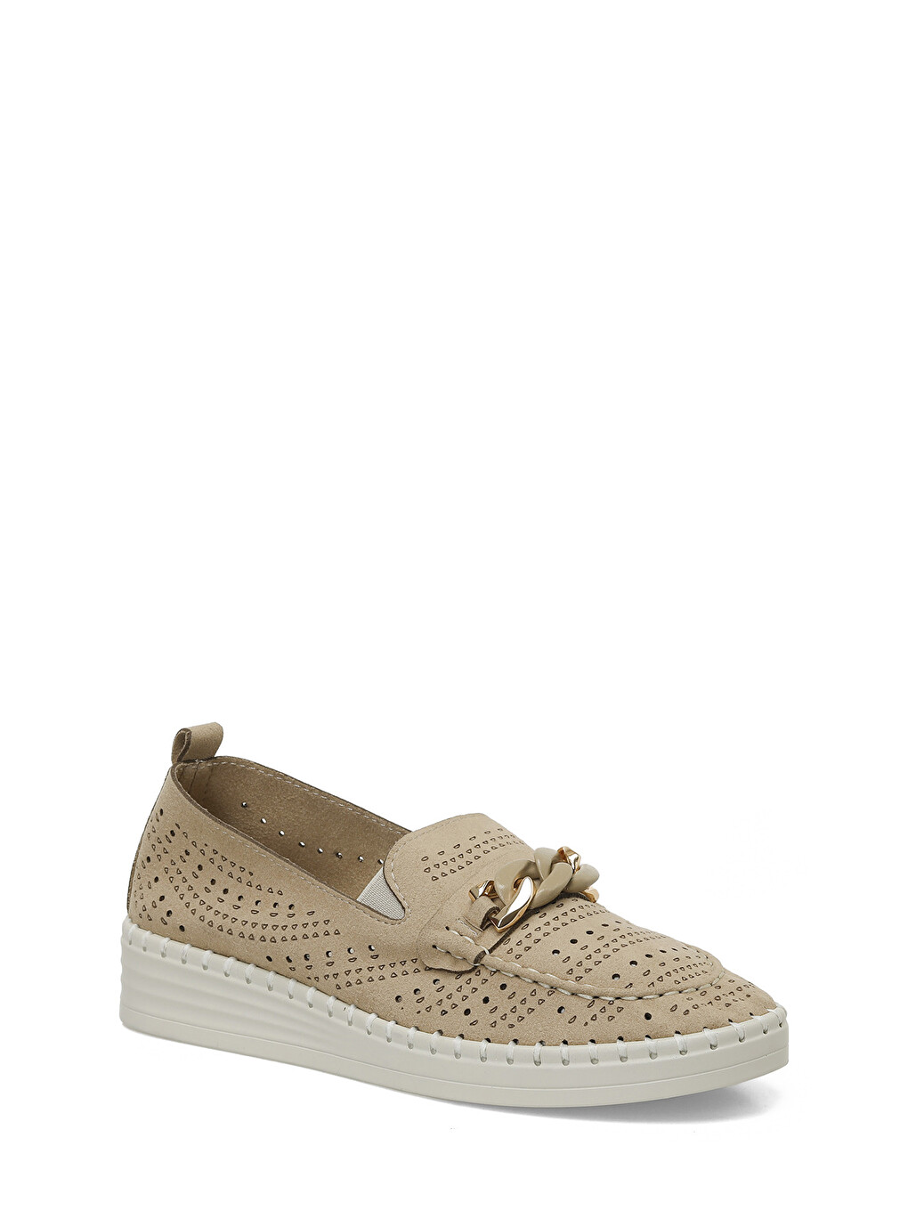 166781.Z5FX Bej Kadın Loafer-1