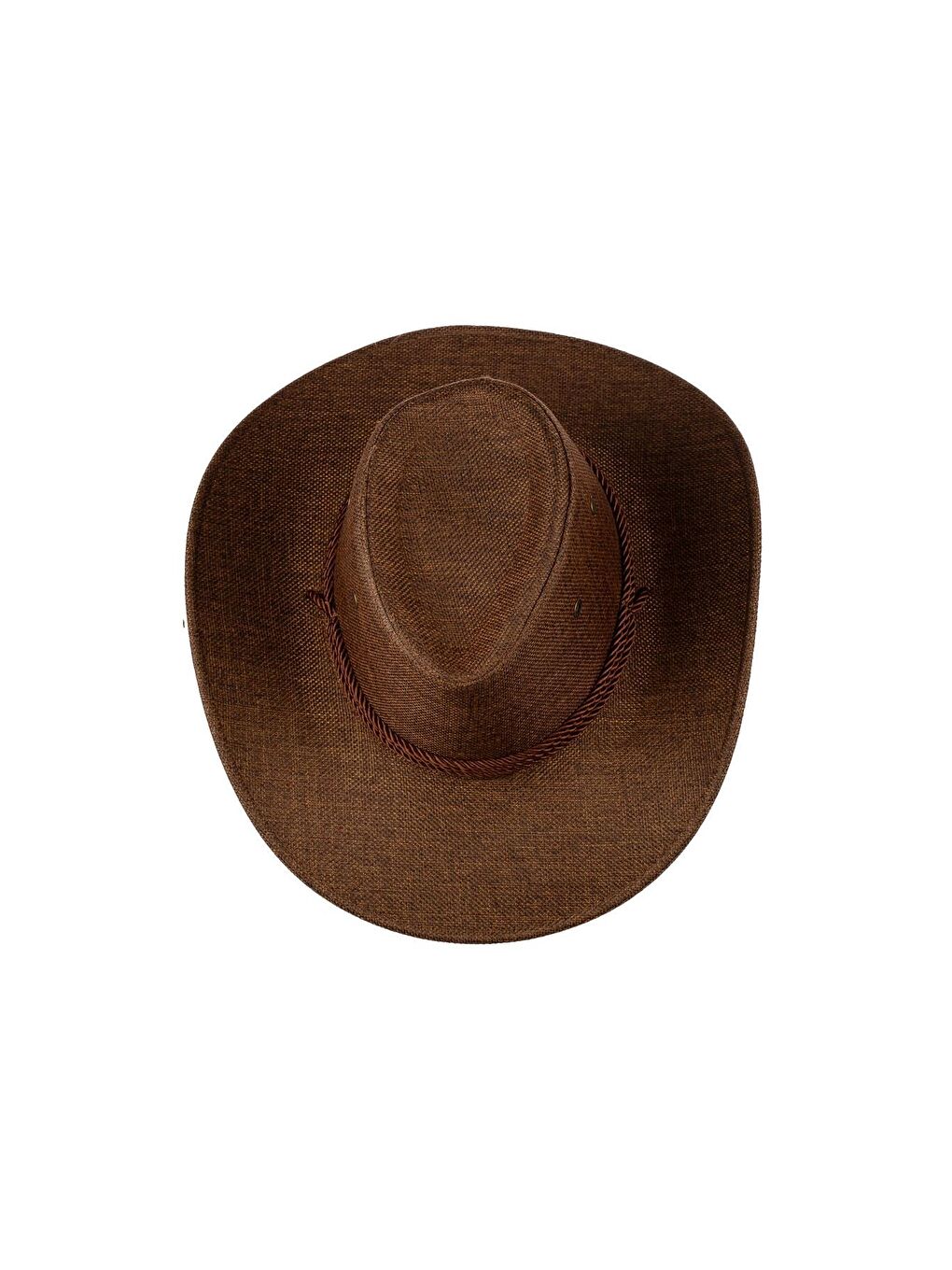 Bej Erkek İp Detaylı Hasır Kovboy Şapka Y25750-05 Vizon-1
