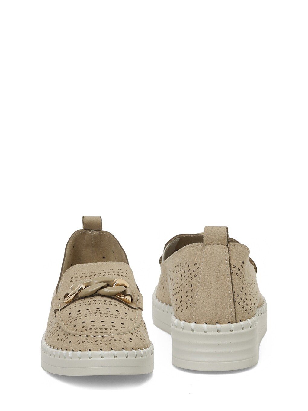 166781.Z5FX Bej Kadın Loafer-4