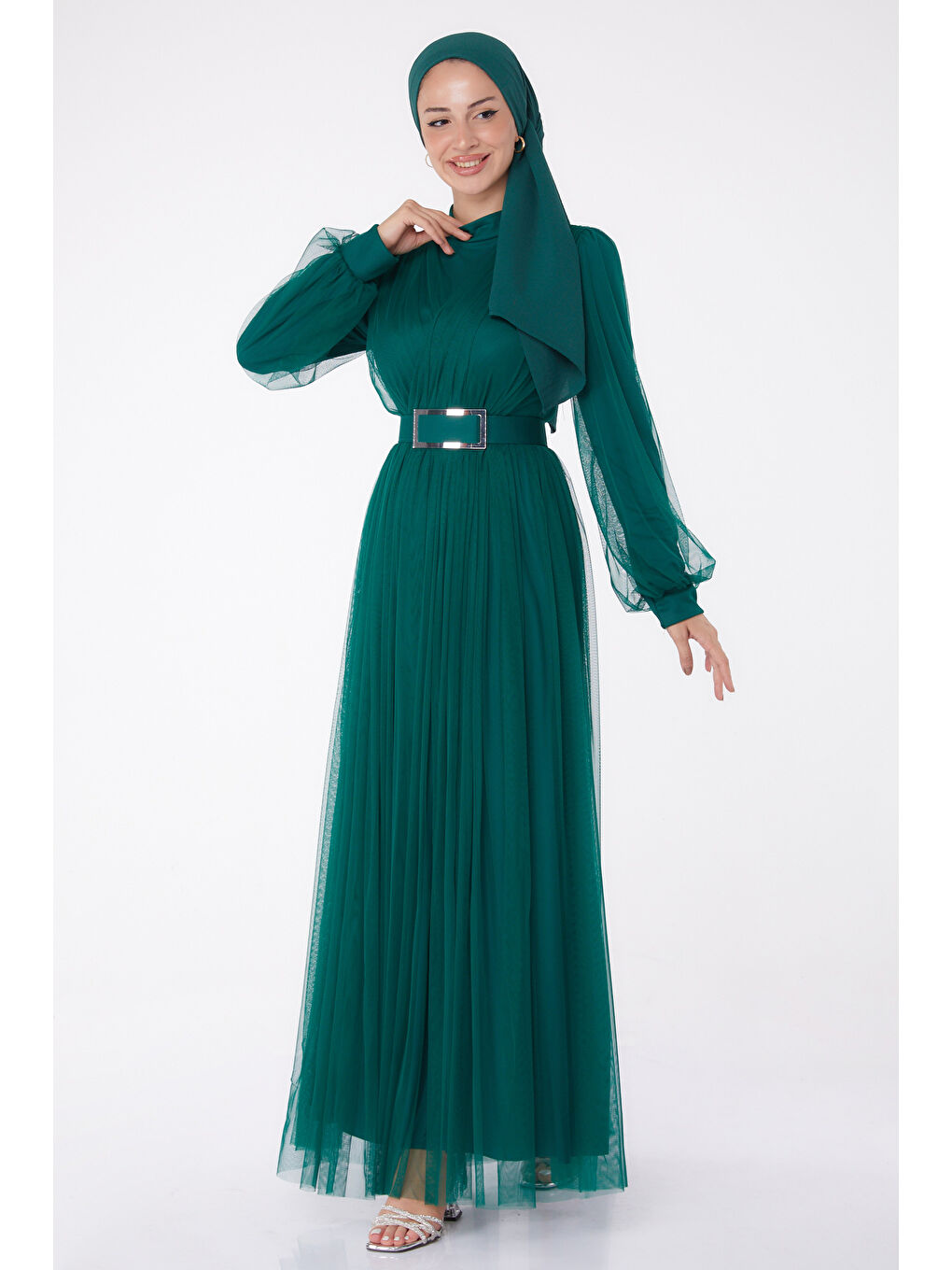 Yeşil Abiye Elbise Zümrüt - 26083