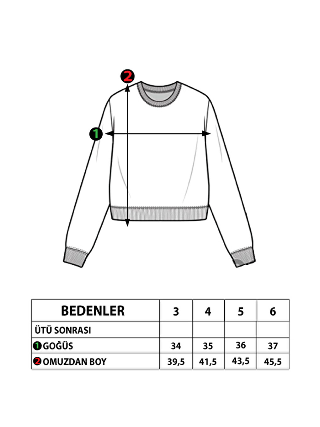 Yeşil Kız Çocuk Panda Baskılı Sweatshirt-1