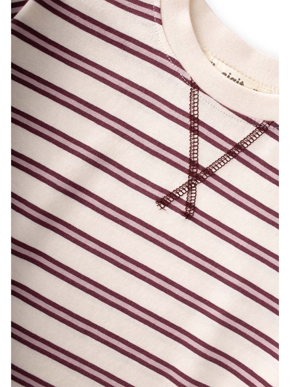 Oversize Mevsimlik Geniş Kesim Pantolon Takım 2-10 Mürdüm Çizgili-2