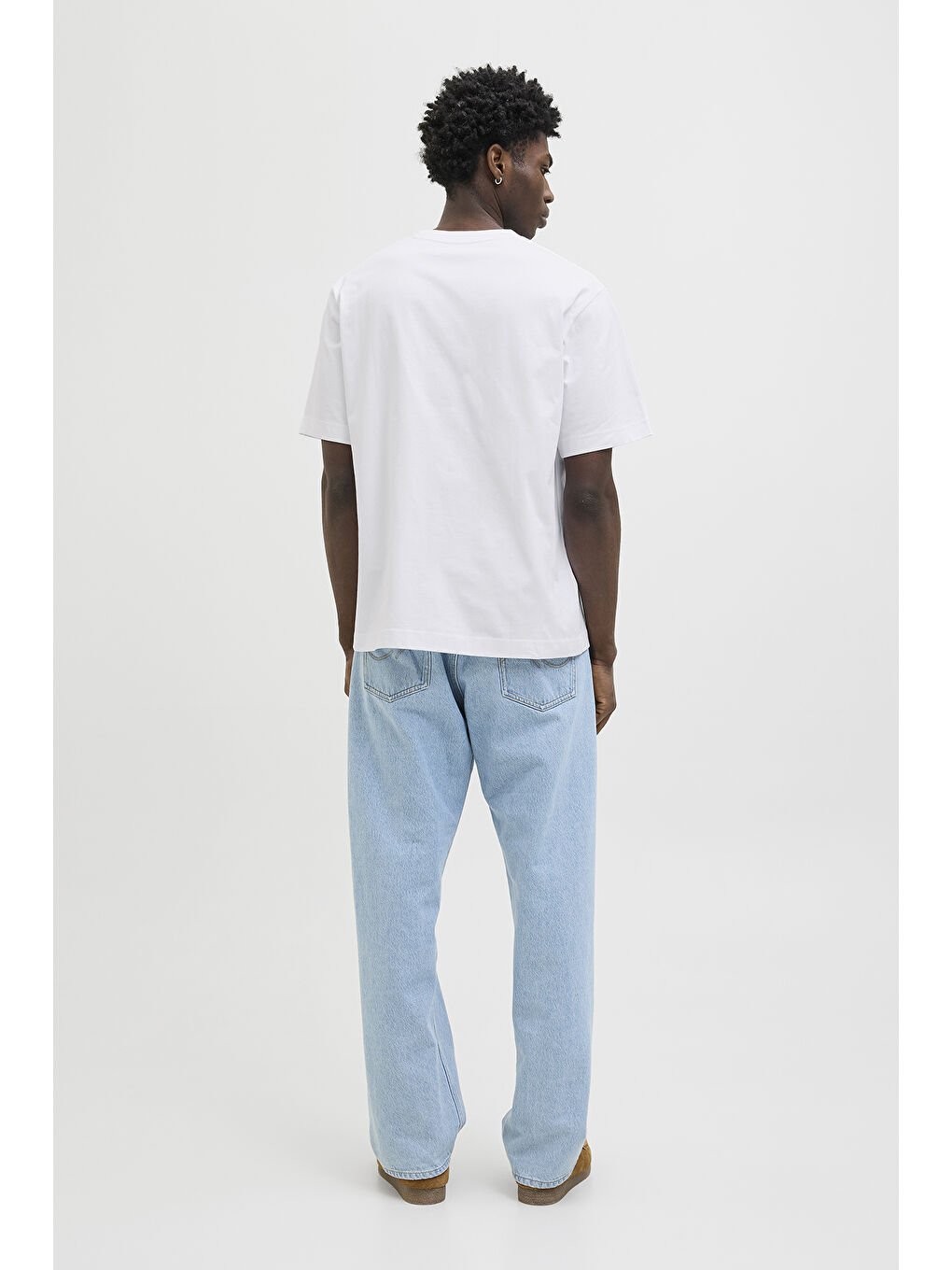 Beyaz Originals Jorislington Pamuklu Oversize Fit Bisiklet Yaka %100 Pamuk Tişört 12273157-3