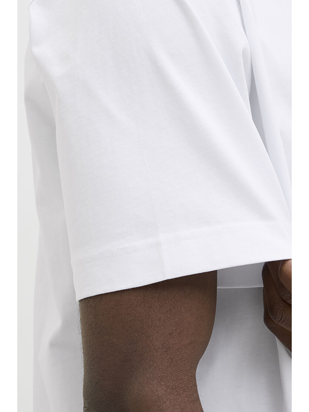 Beyaz Originals Jorislington Pamuklu Oversize Fit Bisiklet Yaka %100 Pamuk Tişört 12273157-4