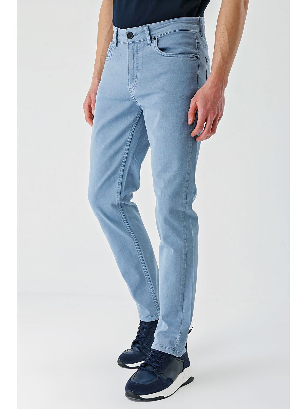 Koyu Turkuaz Pamuklu 5 Cep Casual Slim Fit 5 Cep Pantolon 1003240318
