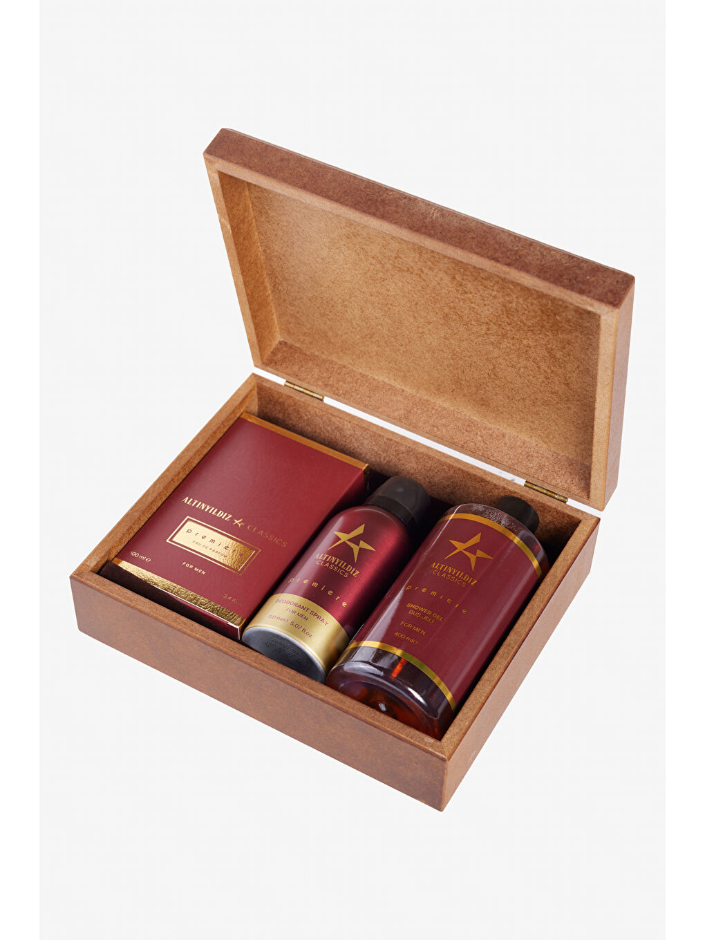 Erkek Bordo Premıere Parfüm-Deodorant-Duş Jeli Aksesuar Set-1
