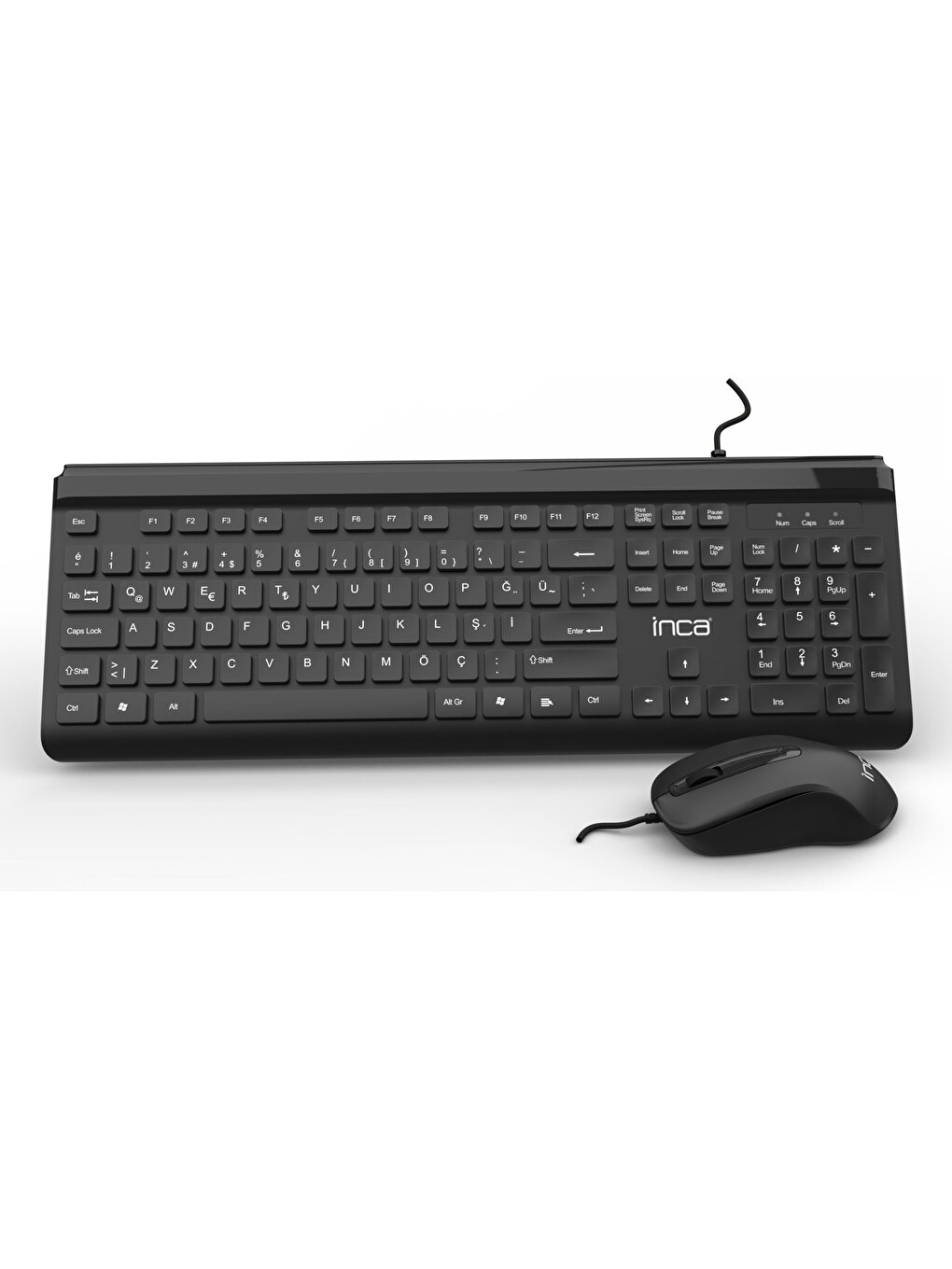 Imk-377 Slim Chocolate Dizayn Q Kablolu Klavye & Mouse Set-1