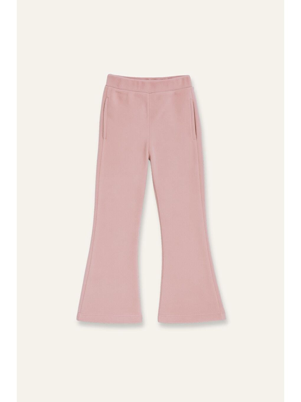 Kız Çocuk Kapüşonlu Fermuarlı Polar İkili Takım - Pembe-2