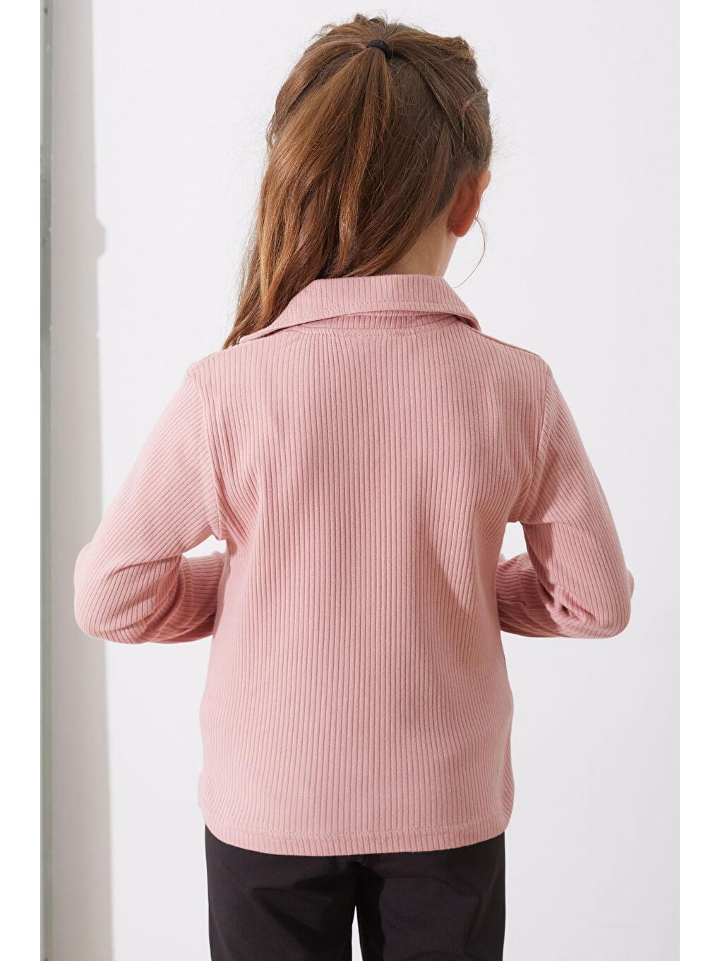 İcan Kids Pembe Fitilli Yakalı Kız Çocuk Sweatshirt 18877 - 4