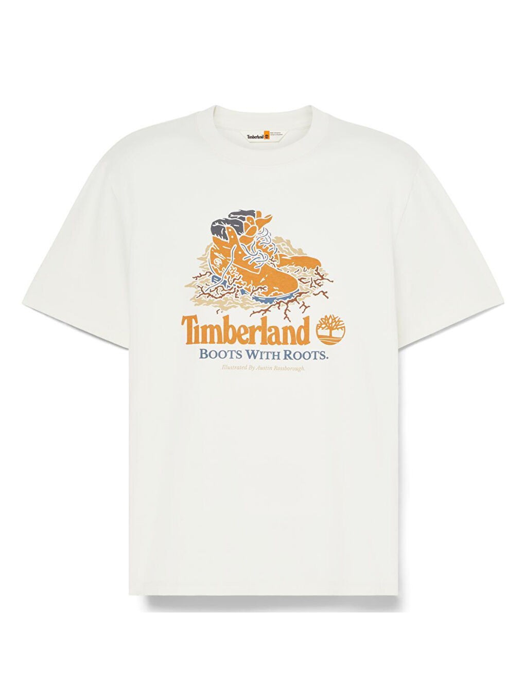 Front Boot Graphic Erkek Beyaz Yuvarlak Yaka Spor Tişört