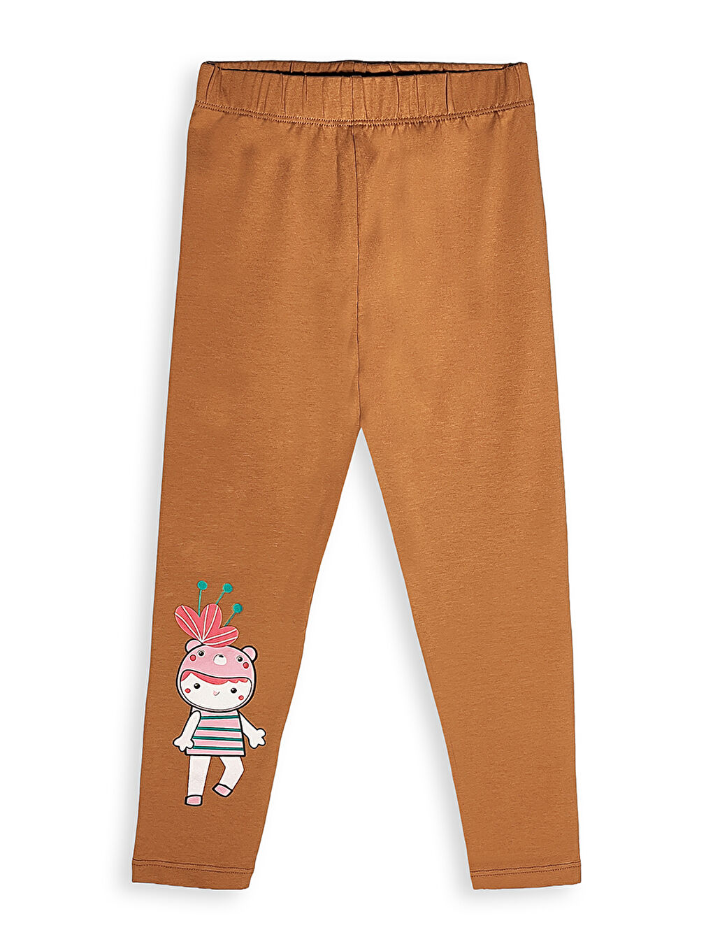 Pembe Ayı Şapkalı Kız Çocuk T-shirt Tayt Takım-3