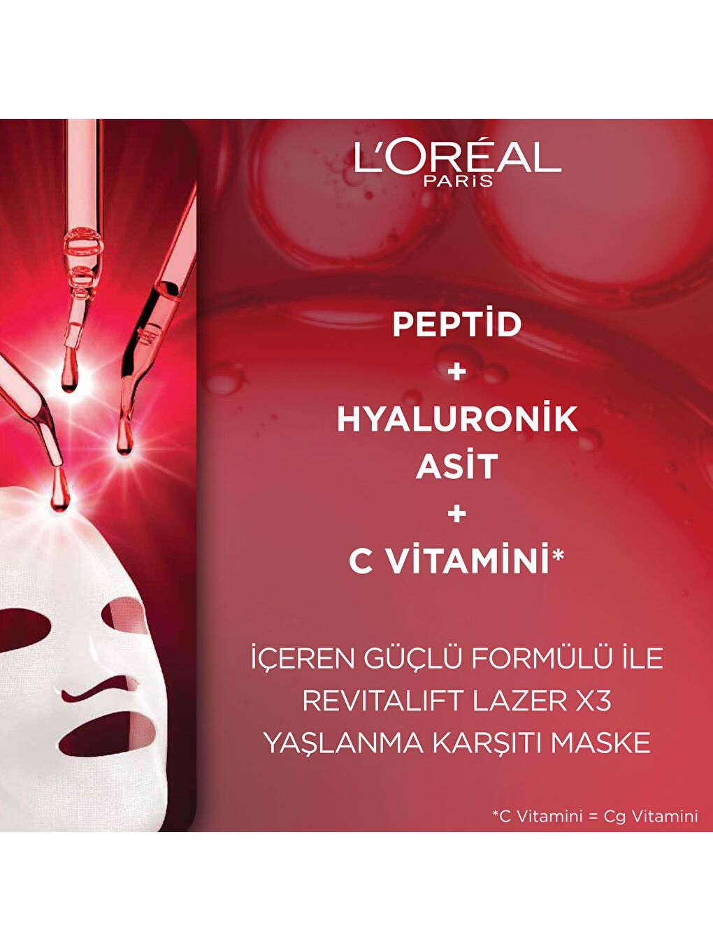 L'Oreal Paris Şeffaf Revitalift Lazer x3 Yaşlanma Karşıtı Maske - 2