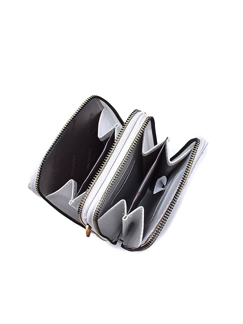 Beyaz Yazı Baskılı Kadın Telefon Çantası Cüzdan 23Yd7291-1-4