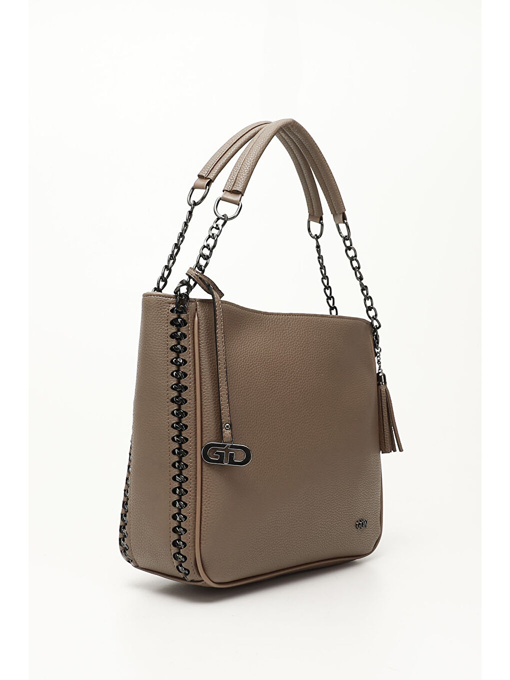 Bej Kadın BEJ-VİZON Püsküllü Omuz Çantası-1