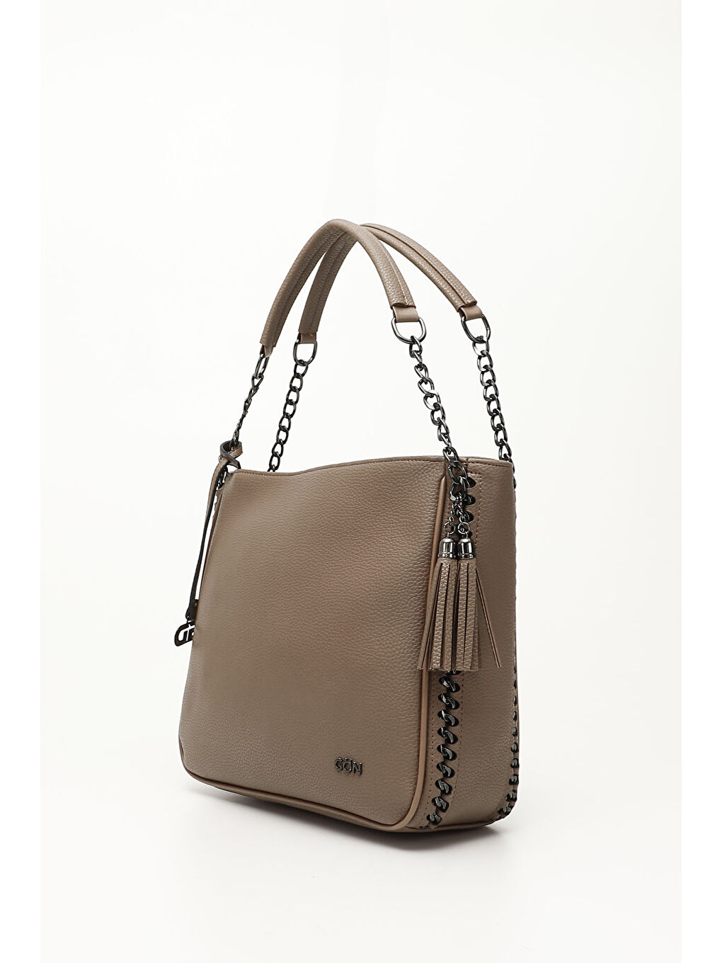 Bej Kadın BEJ-VİZON Püsküllü Omuz Çantası-2