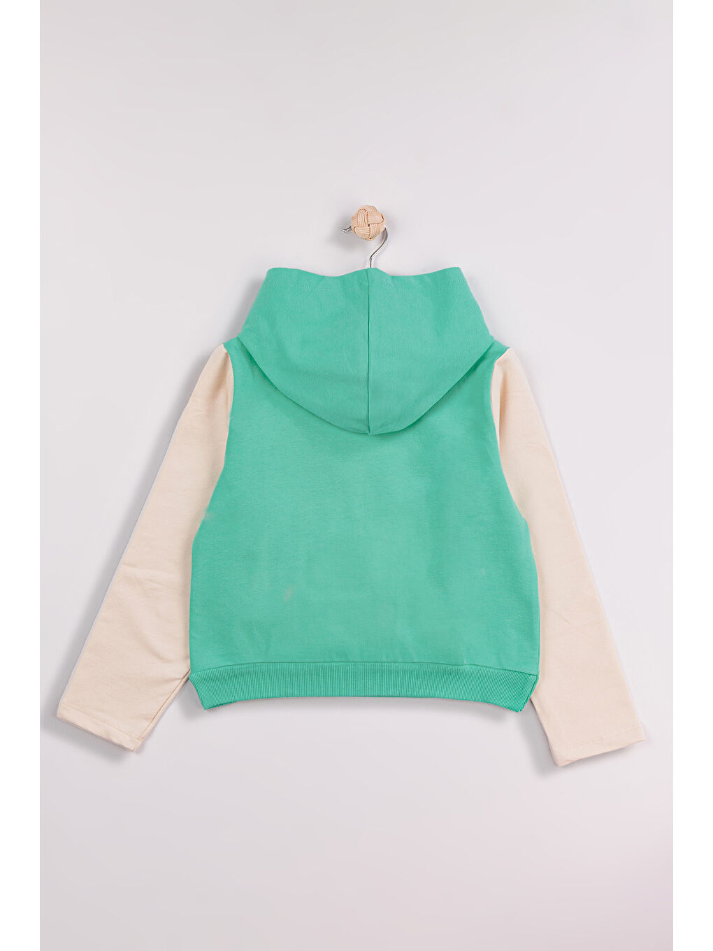 Yeşil Kız Çocuk 2'li Paket Basic Sweatshirt-4