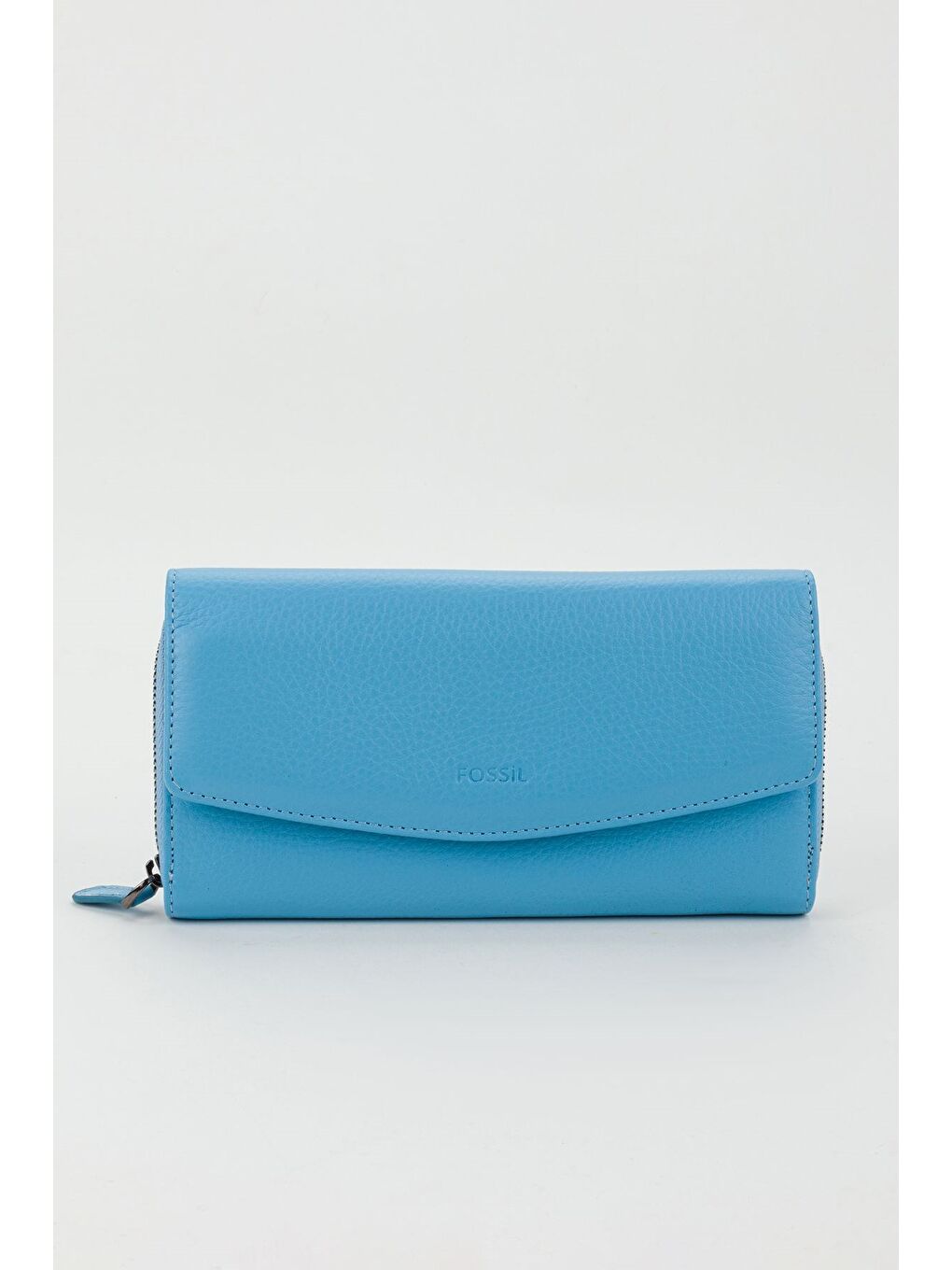 Mavi Kutulu Hakiki Deri Mürdüm Büyük Boy Kadın El Portföyü Kartlık Cüzdan-5