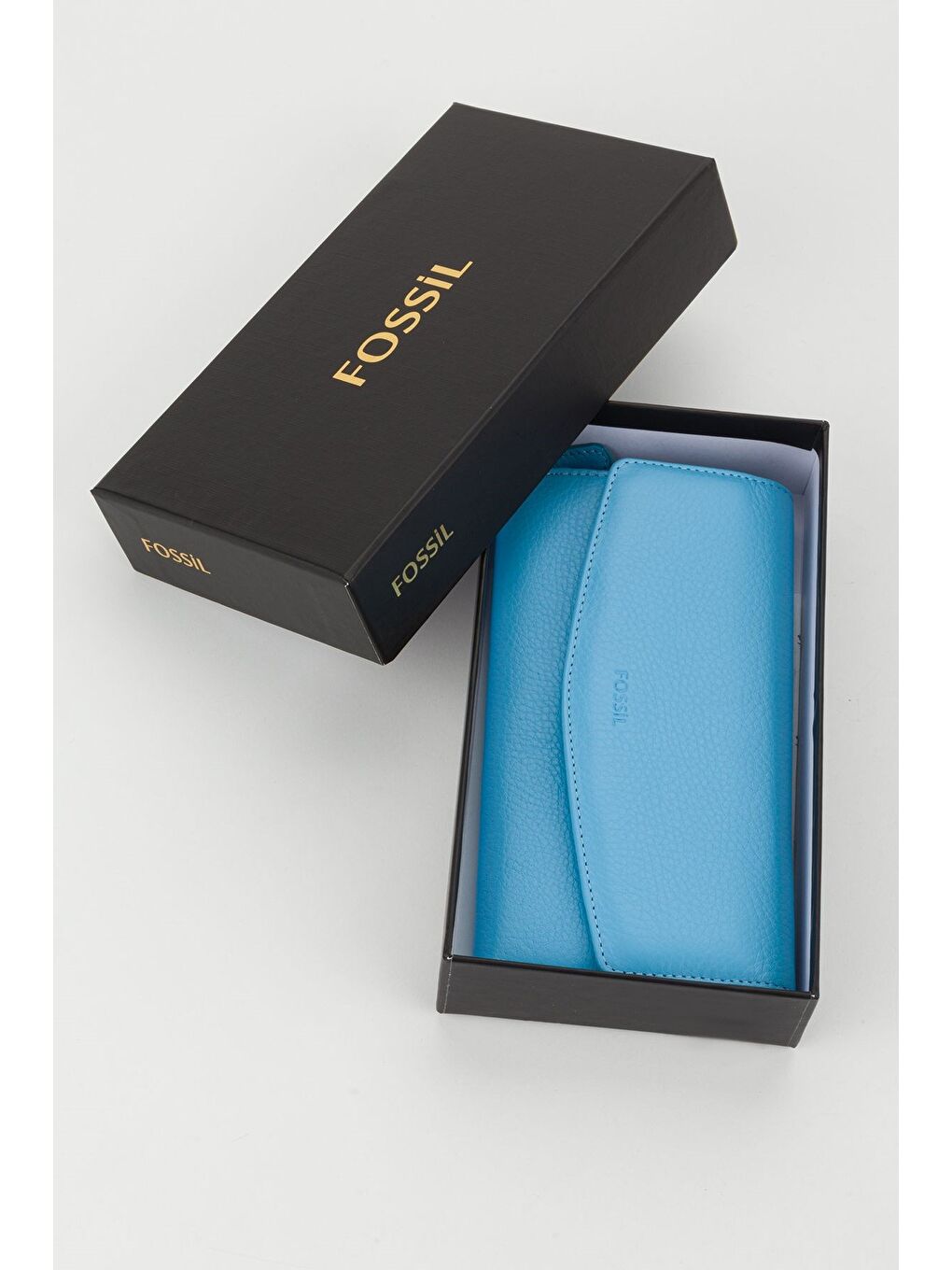 Mavi Kutulu Hakiki Deri Mürdüm Büyük Boy Kadın El Portföyü Kartlık Cüzdan-7