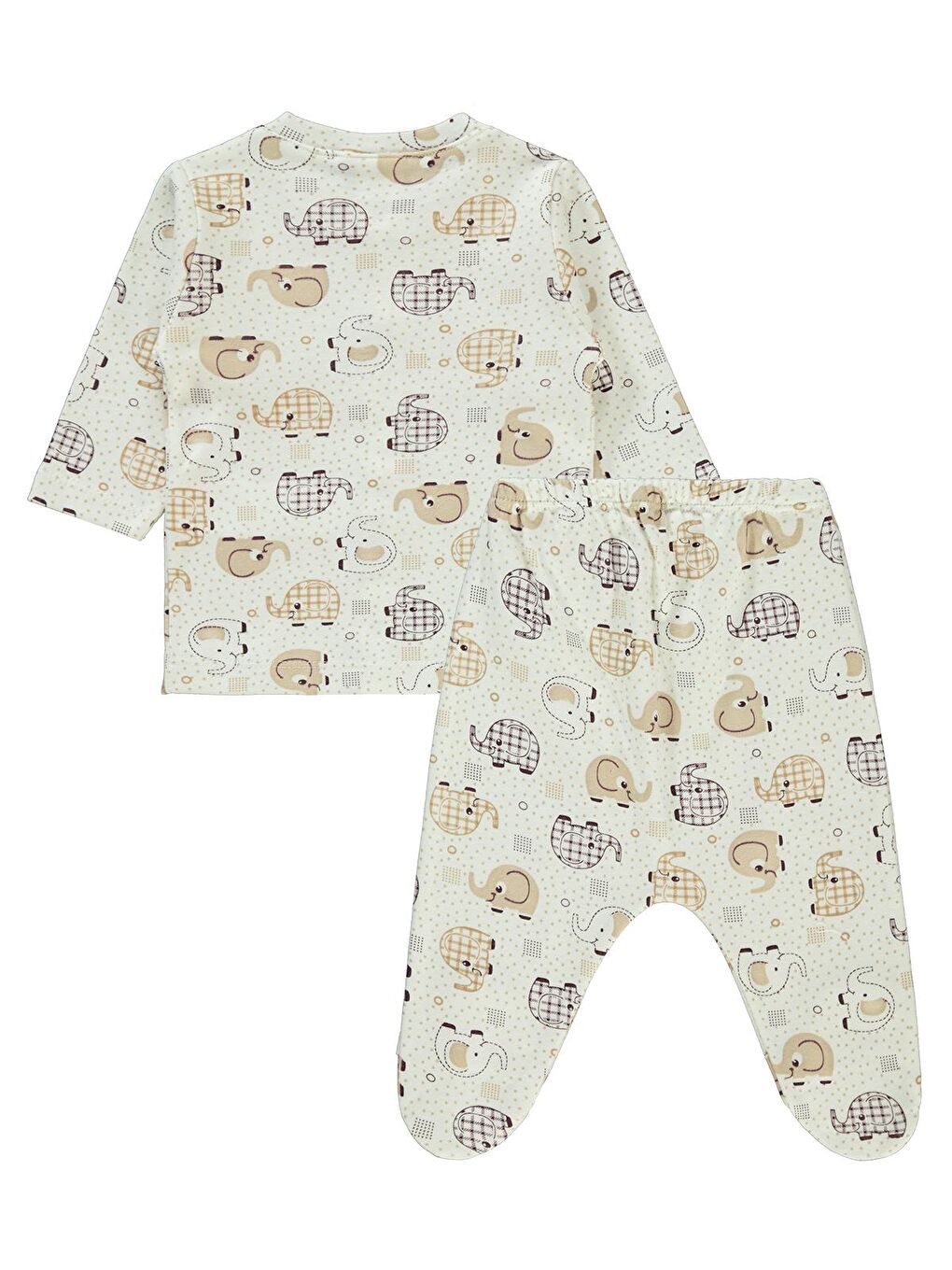 Civil Kahverengi Baby Erkek Bebek Pijama Takımı 1-6 Ay Kahve - 1