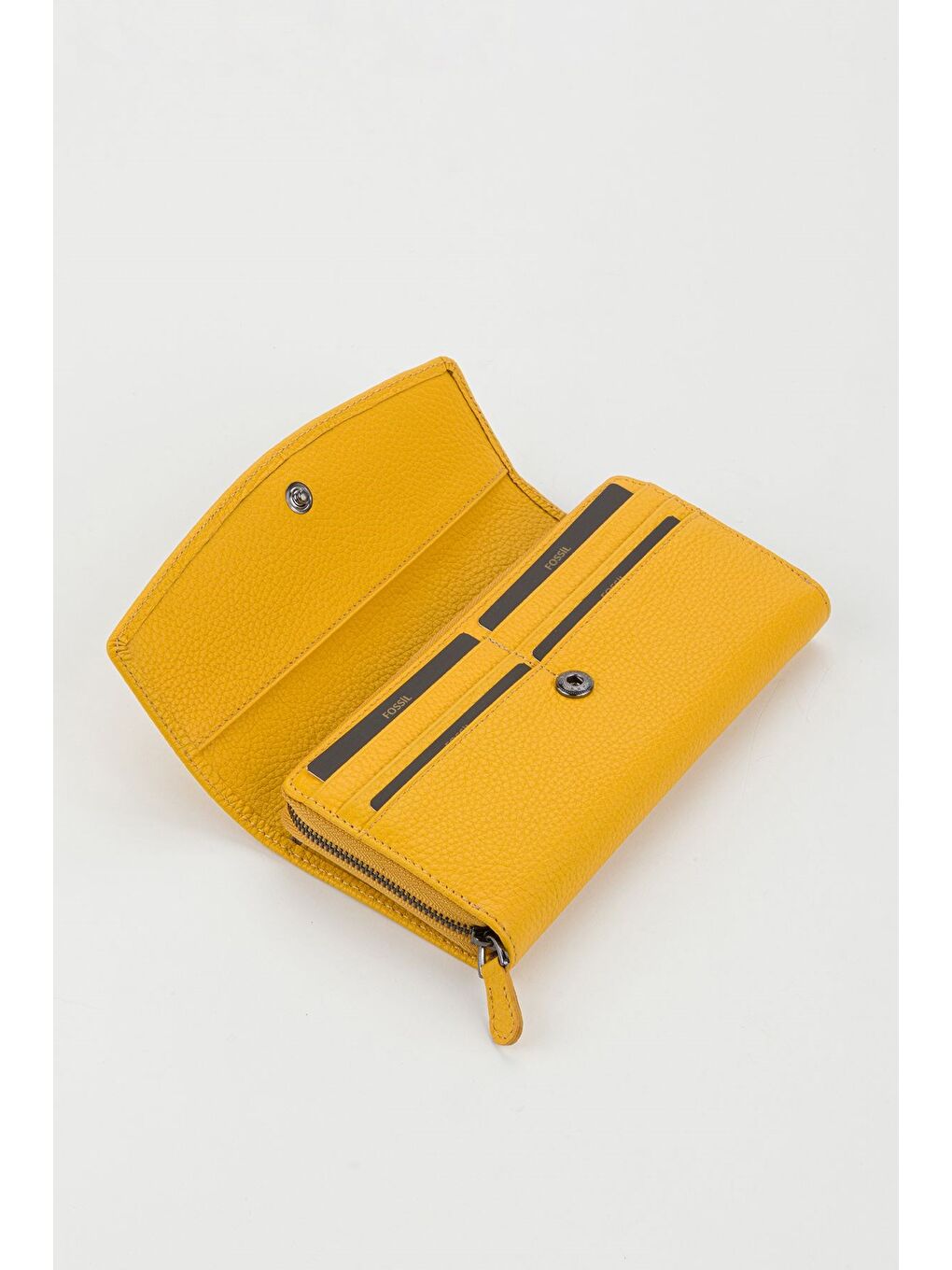 Sarı Kutulu Hakiki Deri Mürdüm Büyük Boy Kadın El Portföyü Kartlık Cüzdan-3