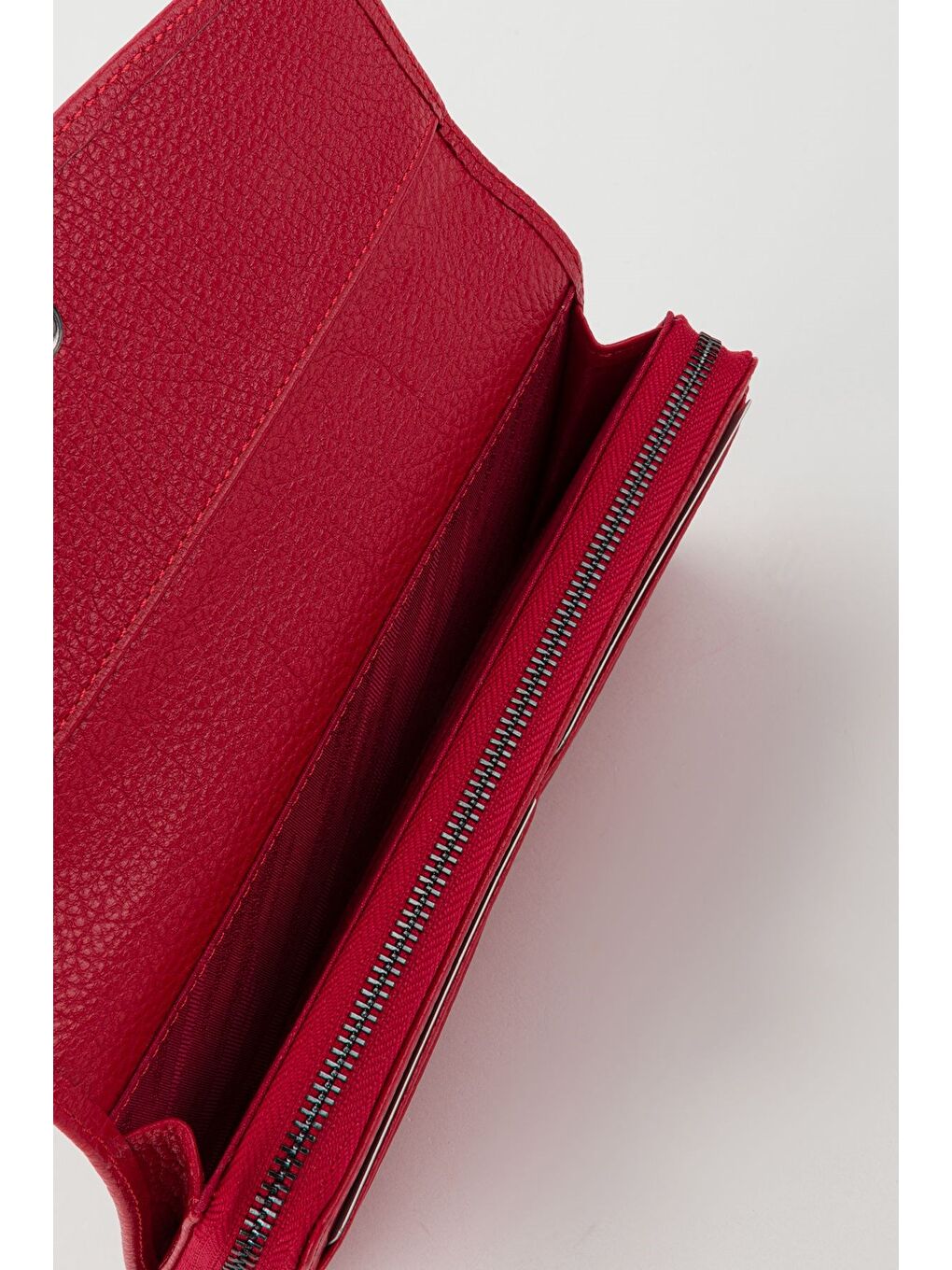 Kırmızı Kutulu Hakiki Deri Mürdüm Büyük Boy Kadın El Portföyü Kartlık Cüzdan-2
