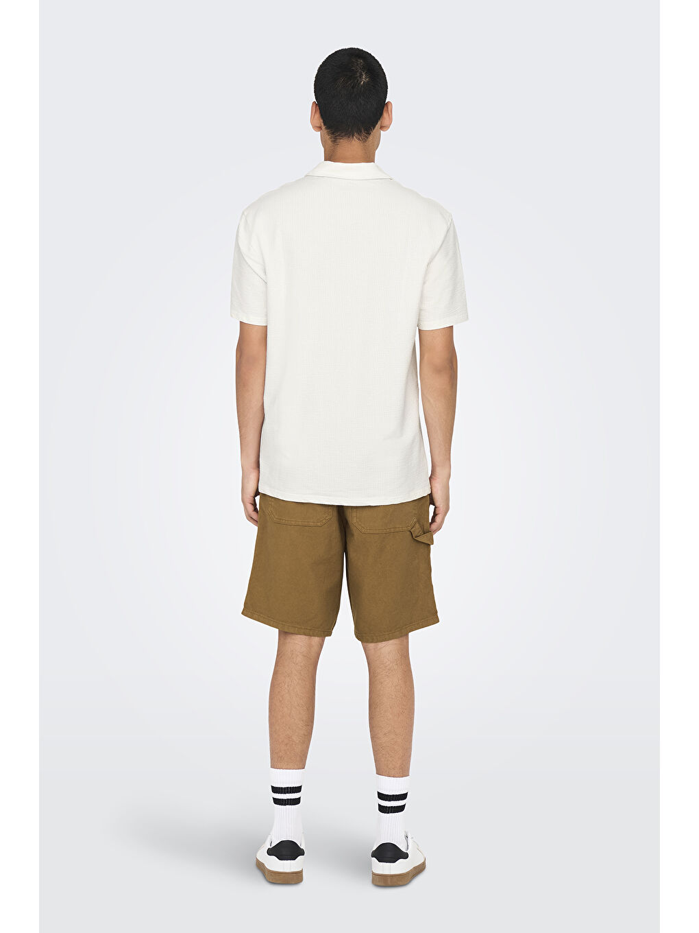 Ekru Onskian Pamuklu Regular Fit Düğmeli Polo Yaka Tişört 22028694-4