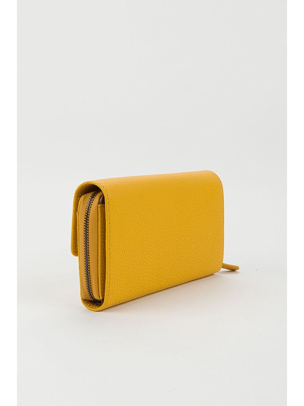 Sarı Kutulu Hakiki Deri Mürdüm Büyük Boy Kadın El Portföyü Kartlık Cüzdan-6