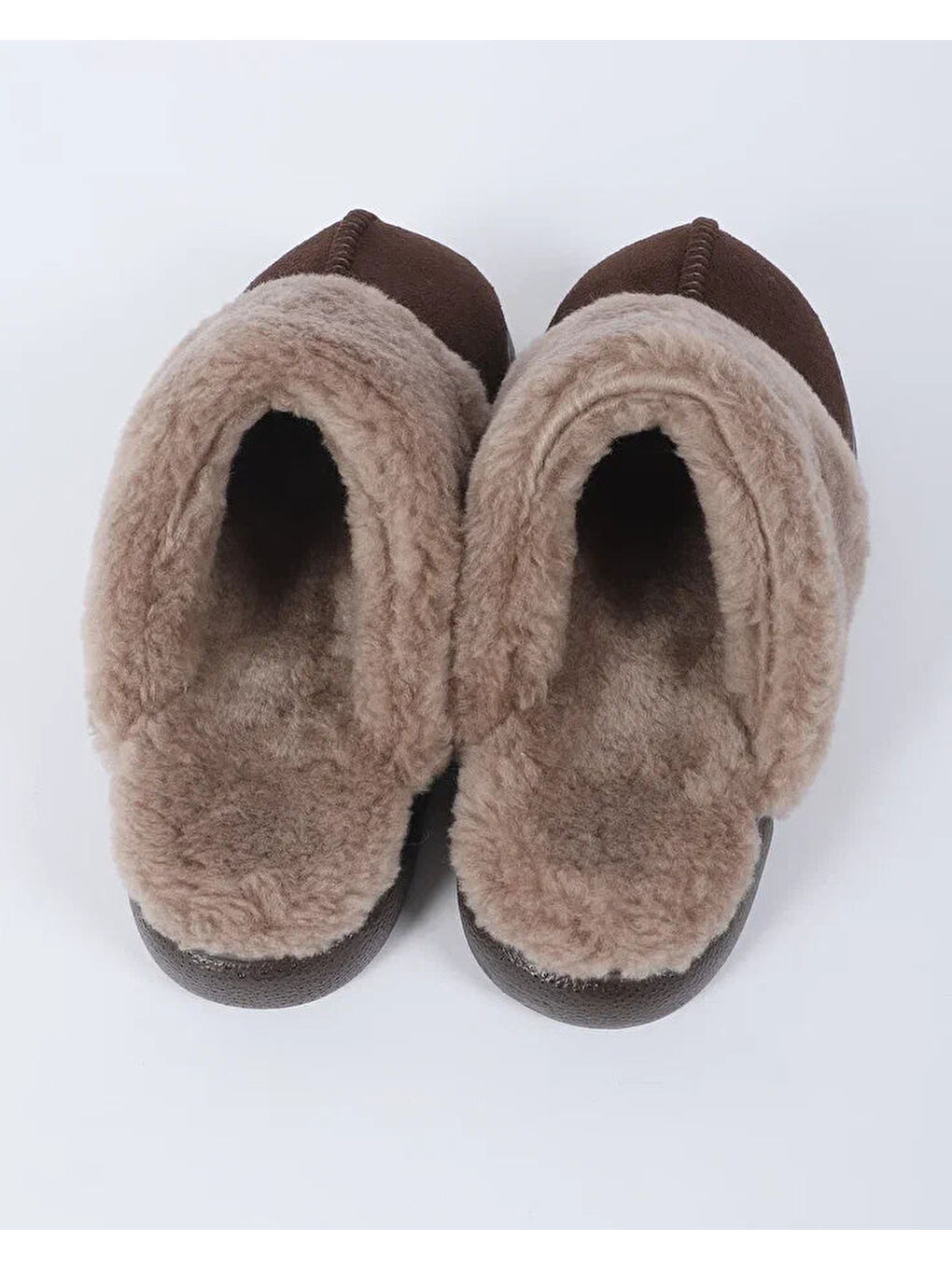 Kahverengi Kadın Kürklü Ev İçi Terliği - VERA-2