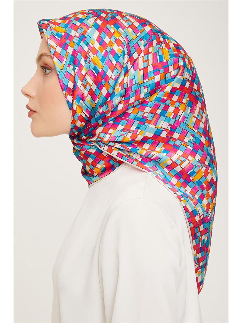 Pembe Sura İpek Eşarp 23Ka9004 28-2