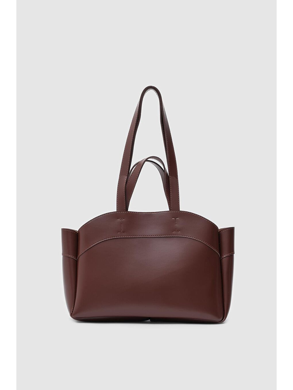 Kahverengi Higgs Deri Omuz Çantası Fındık Kabuğu