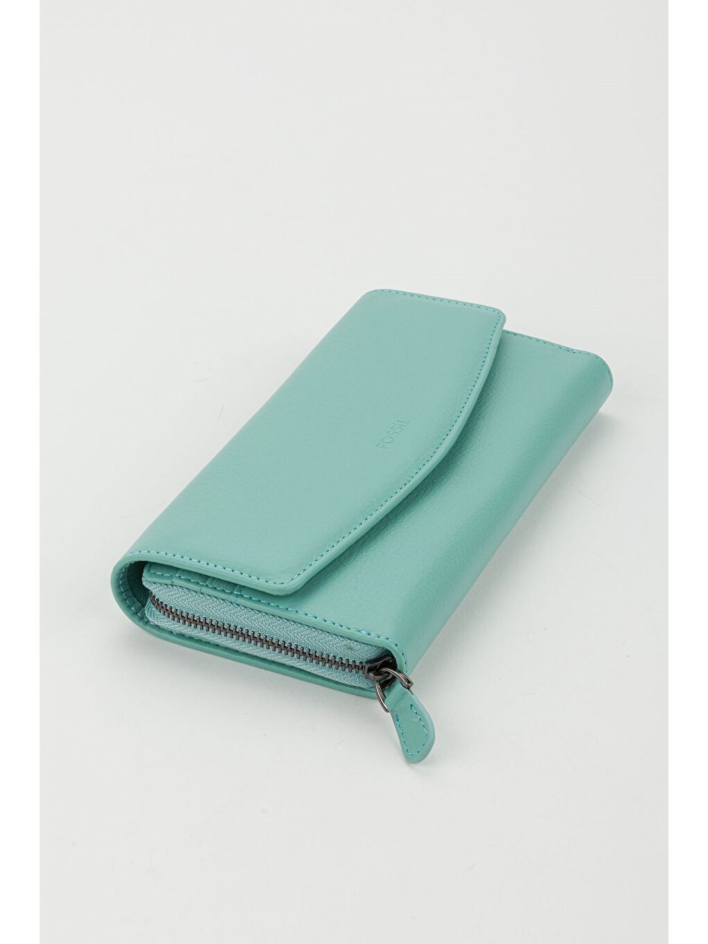Turkuaz Kutulu Hakiki Deri Mürdüm Büyük Boy Kadın El Portföyü Kartlık Cüzdan-5