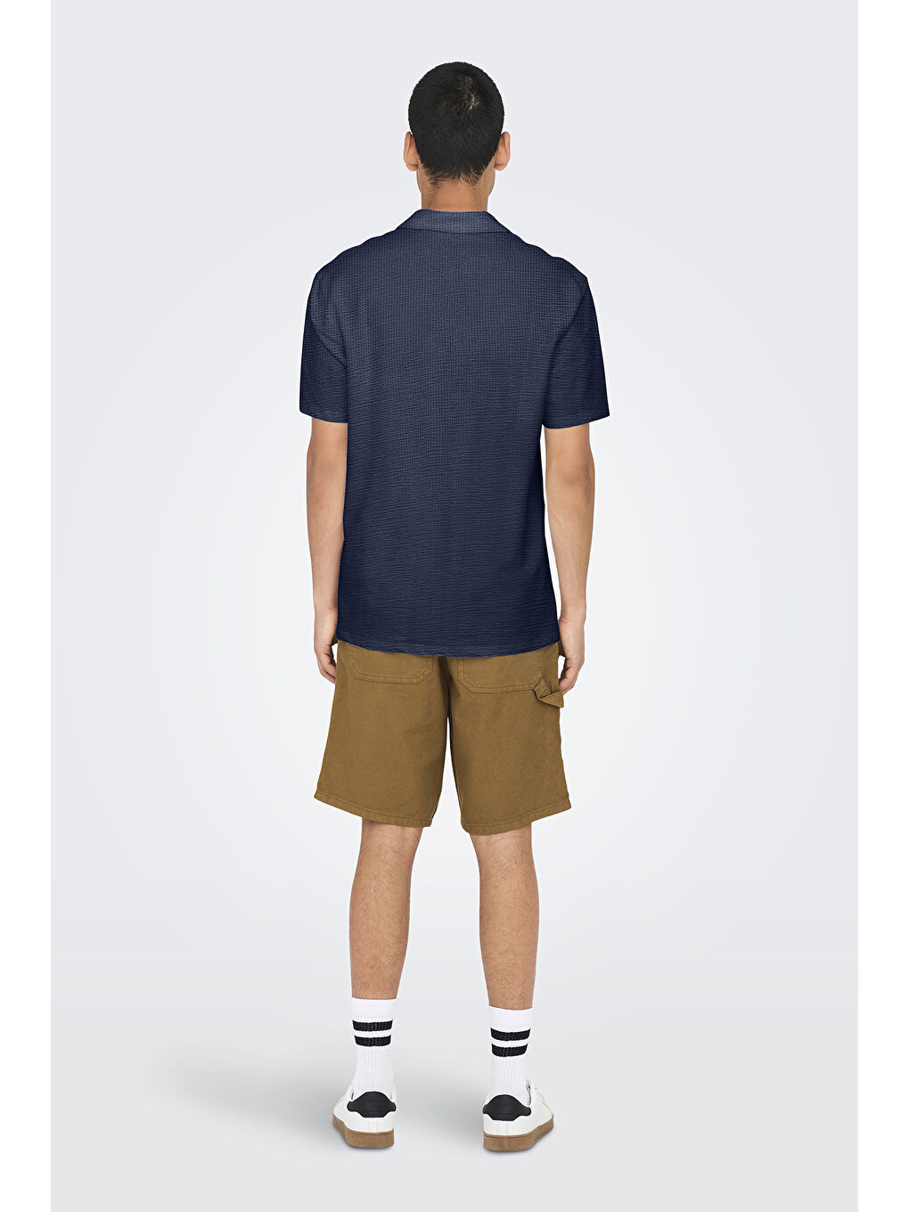 Lacivert Onskian Pamuklu Regular Fit Düğmeli Polo Yaka Tişört 22028694-1