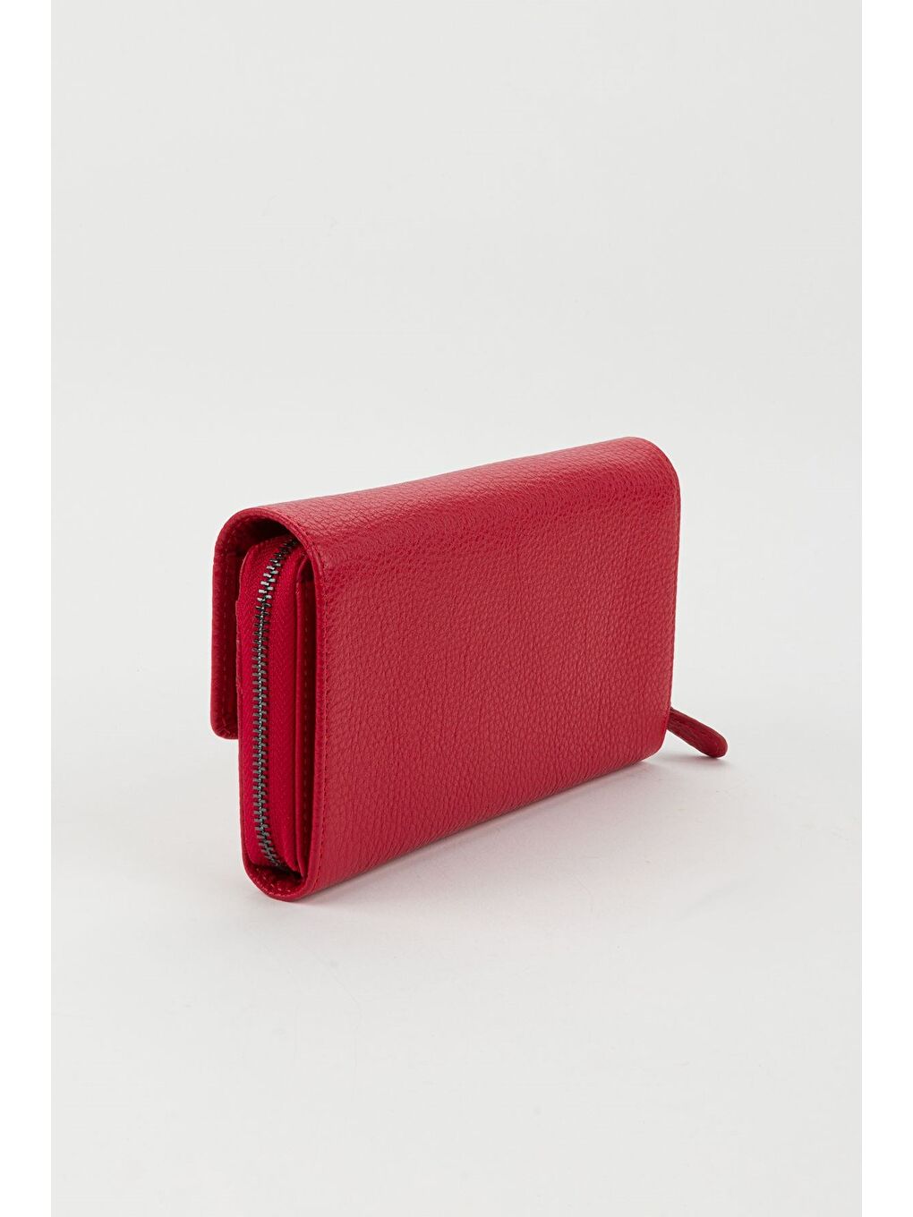 Kırmızı Kutulu Hakiki Deri Mürdüm Büyük Boy Kadın El Portföyü Kartlık Cüzdan-6
