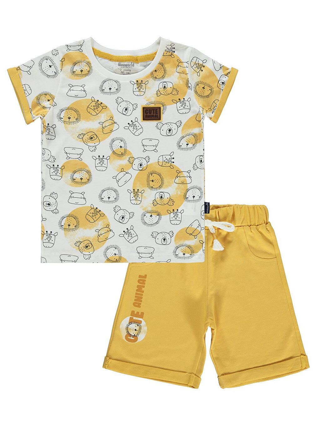 Kahverengi Erkek Çocuk Takım 3-6 Yaş Hardal