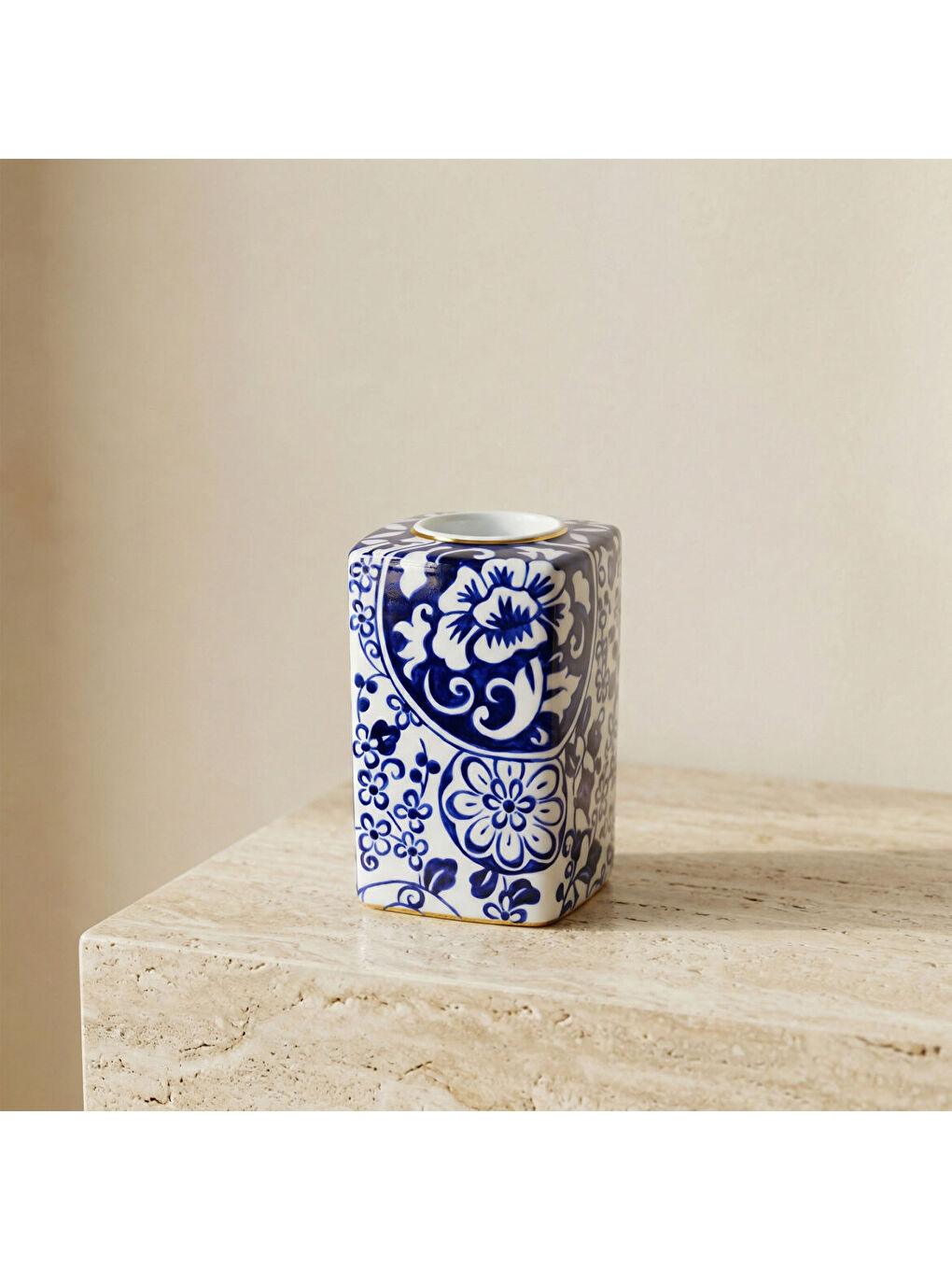 Ekru Hong Kong Kutulu El Dekoru Dekoratif Porselen Hediyelik Mumluk 12 Cm-2