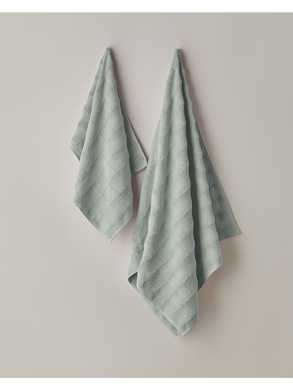Yeşil Bubble Pamuk Yüz Havlusu 50x80 cm Mint-2