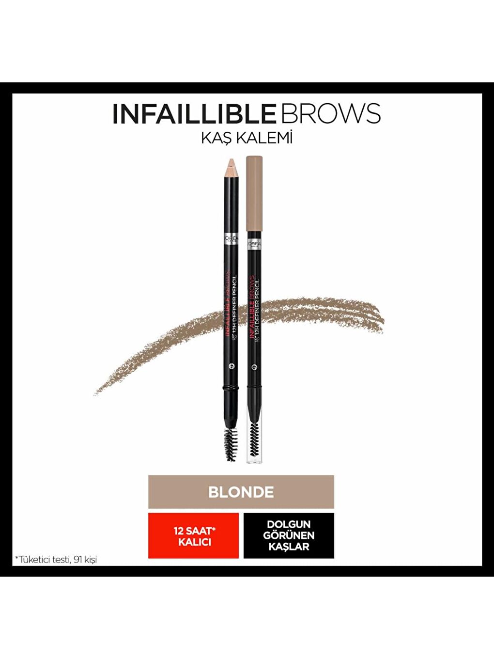 L'Oreal Paris Kahverengi Infaillible Brows Kaş Kalemi 07 Blonde