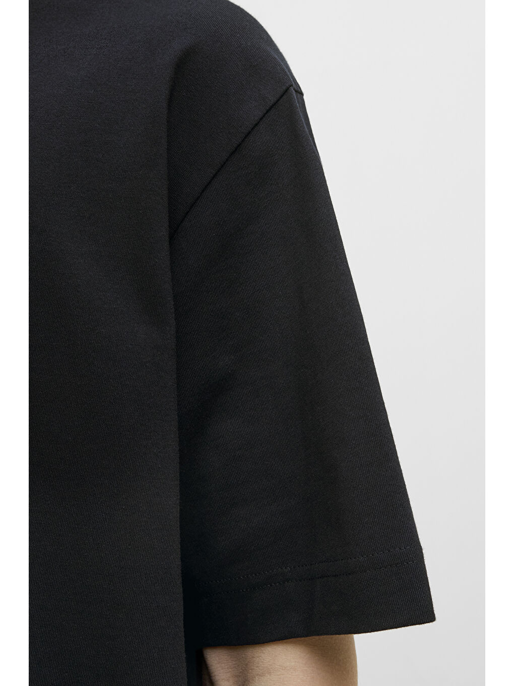 Siyah Originals Jorislington Pamuklu Oversize Fit Bisiklet Yaka %100 Pamuk Tişört 12273157-5