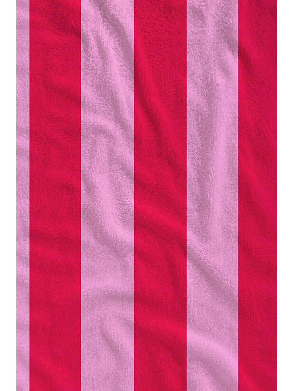 Retro Fuşya Pembe Dikey Çizgili Desenli 70x150 Plaj Havlusu - Dijital Baskılı Solmaz Banyo Havlusu-2