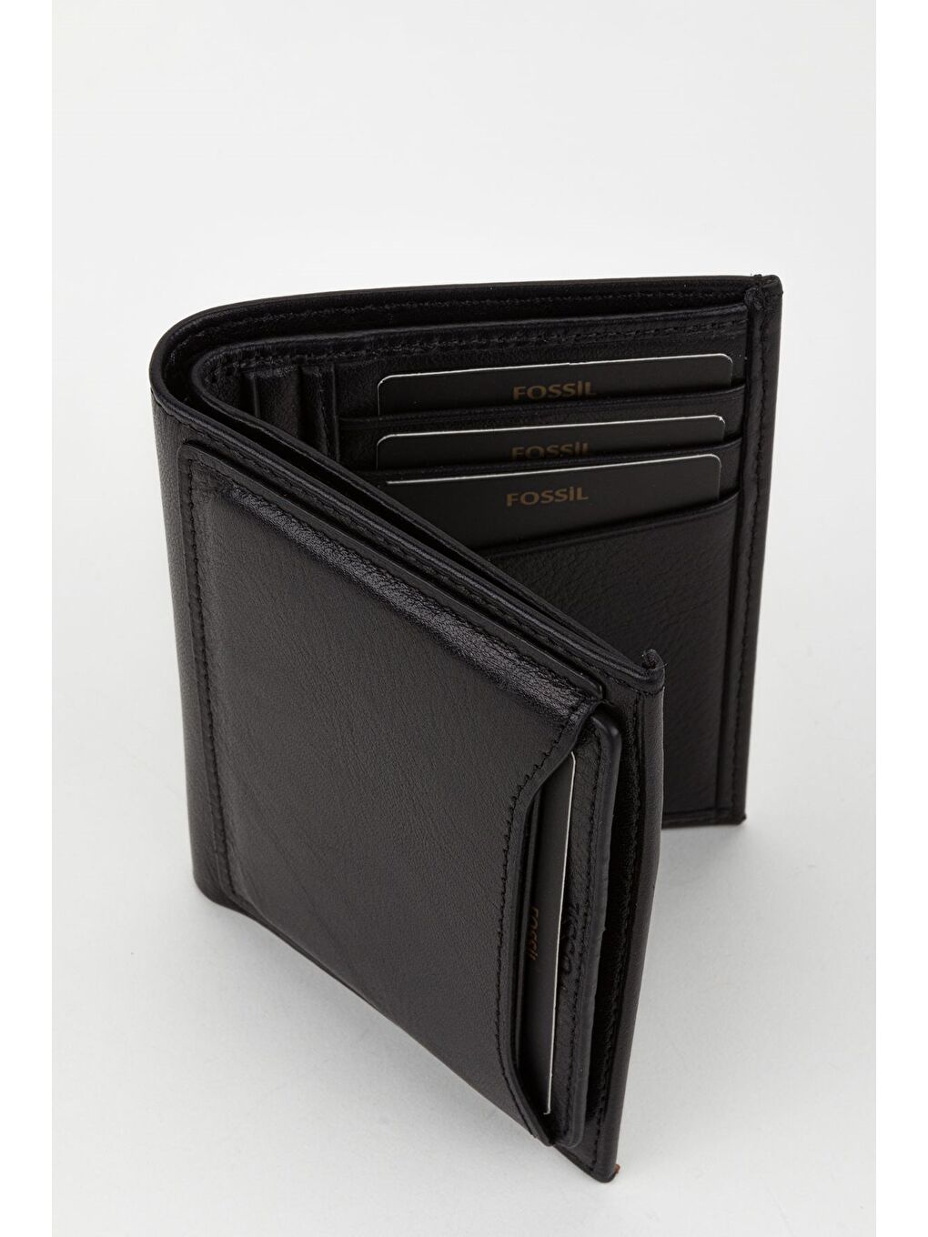 Kutulu Hakiki Deri Ekstra Kartlıklı Siyah Erkek El Portföyü Kartlık Cüzdan-4