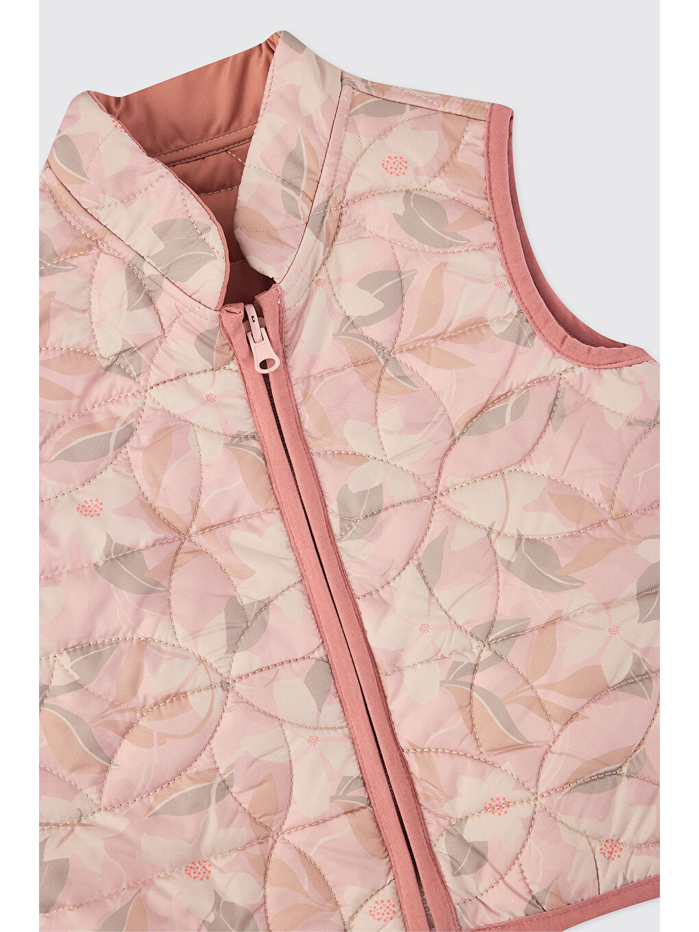 Kız Çocuk Desenli Pembe Yelek-2
