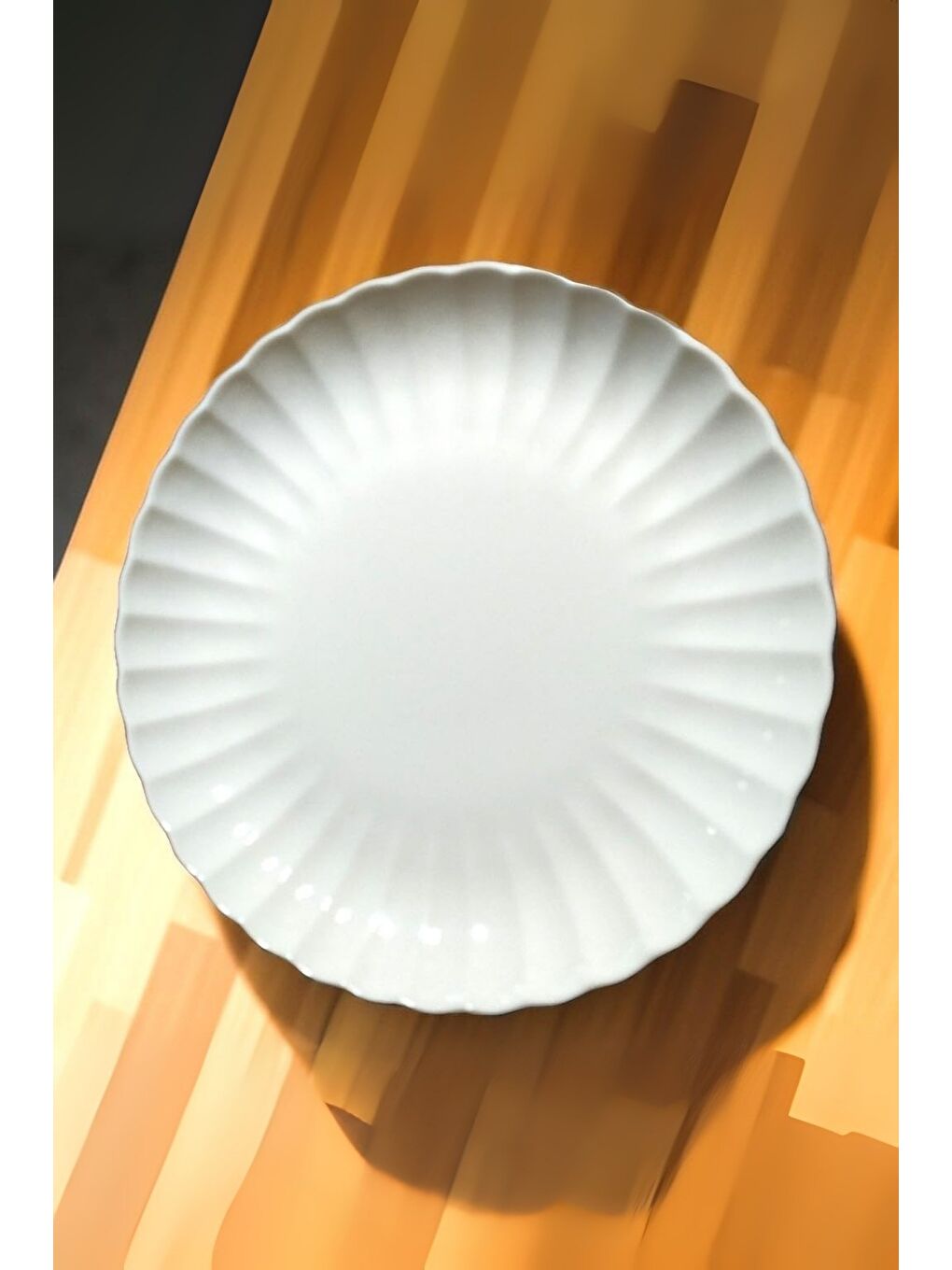 Kütahya Porselen Bone Luz Form Pasta Takımı 6 Parça 21cm Beyaz BNLZF21DUS600-2