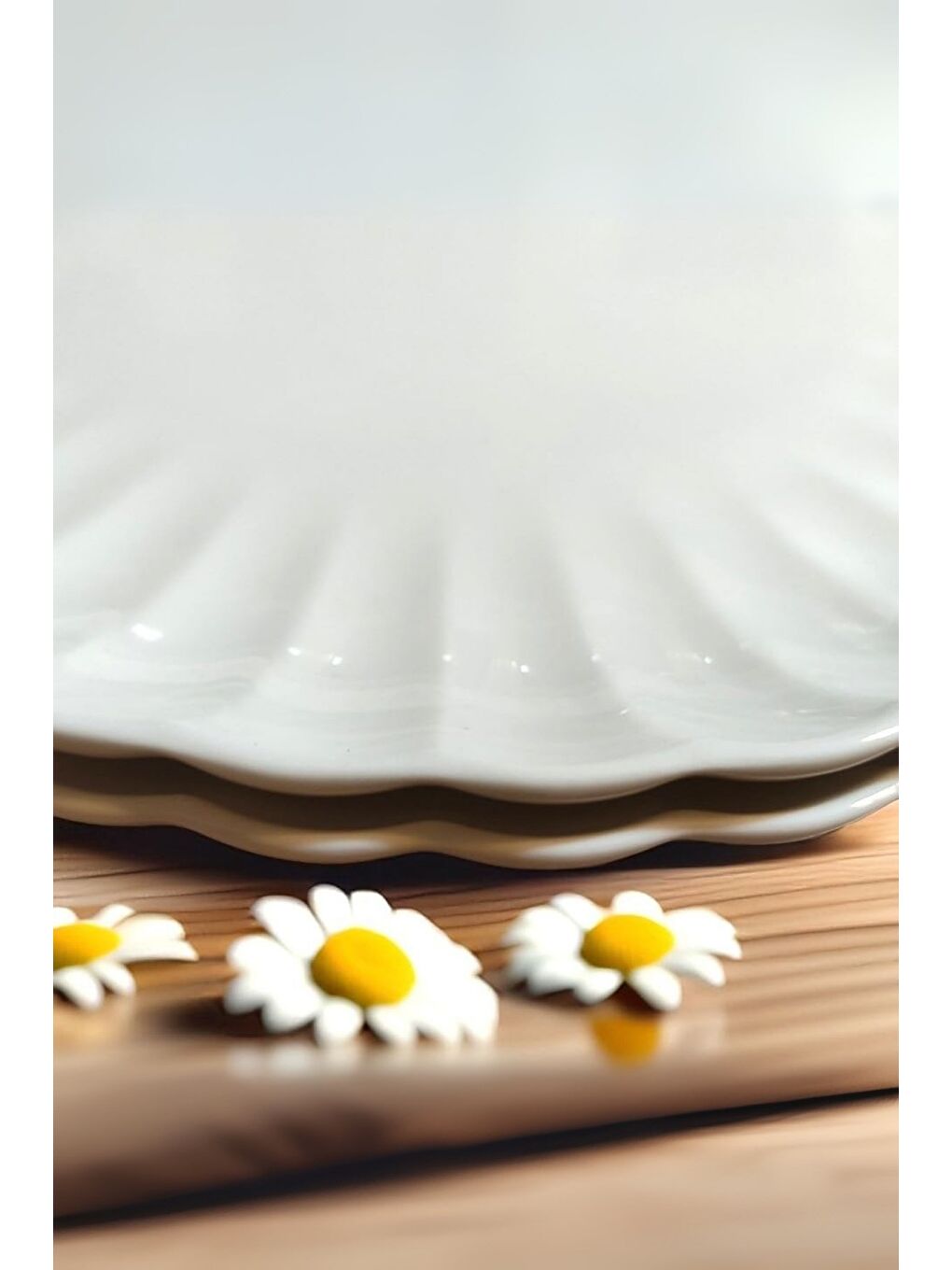 Kütahya Porselen Bone Luz Form Pasta Takımı 6 Parça 21cm Beyaz BNLZF21DUS600-4