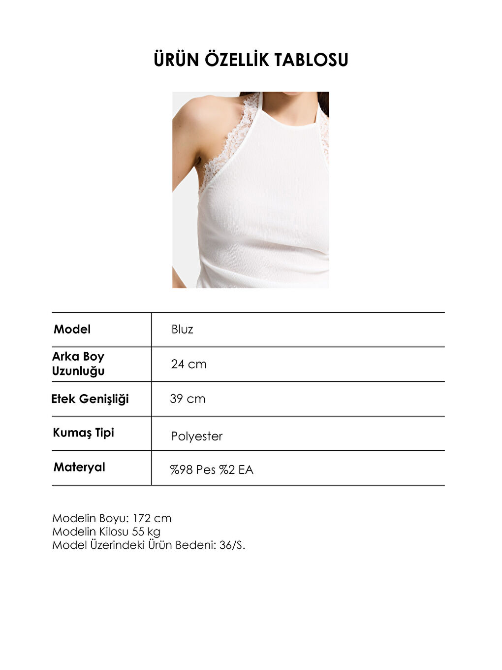 Kadın Beyaz s6-2 Asimetrik Kesim Dantel Detaylı Boyundan Askılı Tasarım Bluz-6