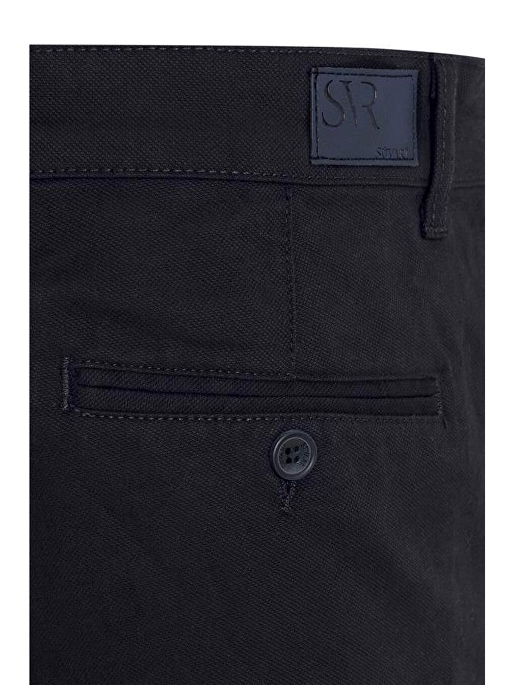 Lacivert Regular Armürlü Pantolon-2